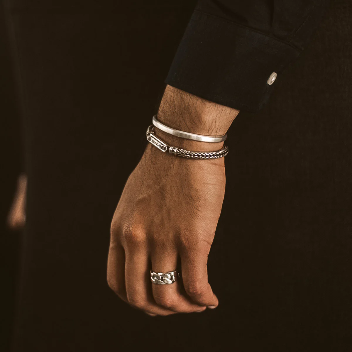 Adam - Sterling Silver Braided Bracelet 5mm - Image 9