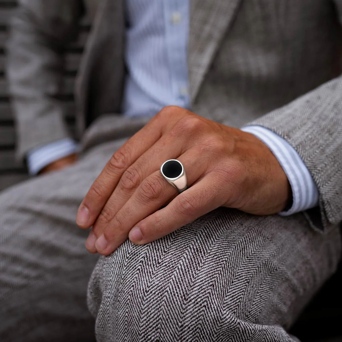 Adil – Black Onyx Signet Ring 13mm - Image 4