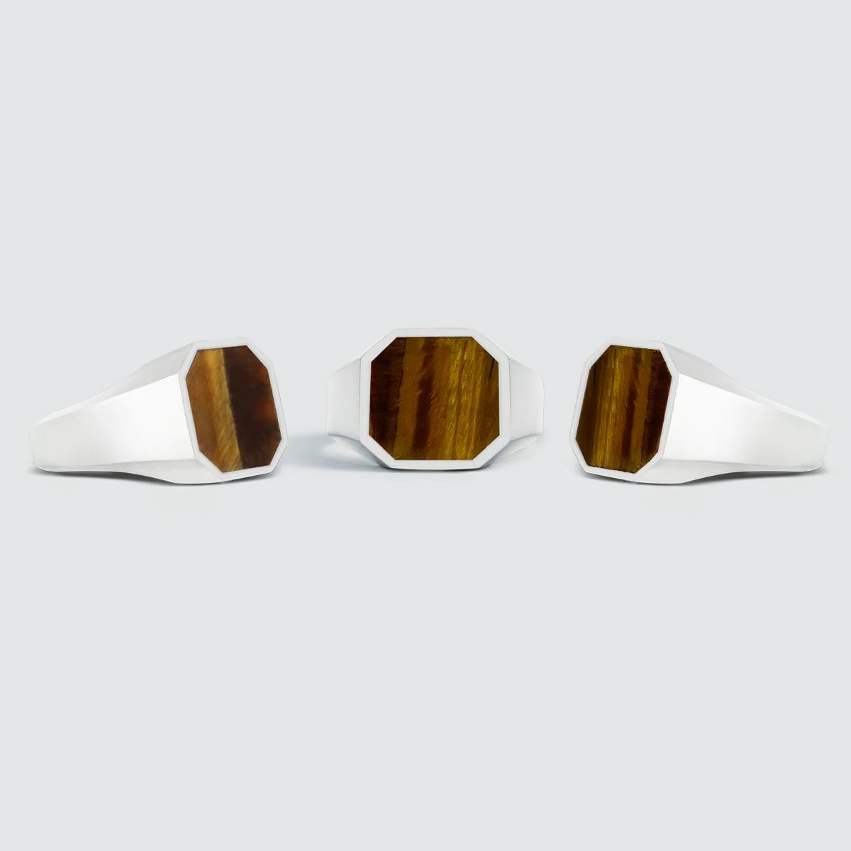 Alem - Tiger Eye Stone Signet Ring 13mm - Image 10