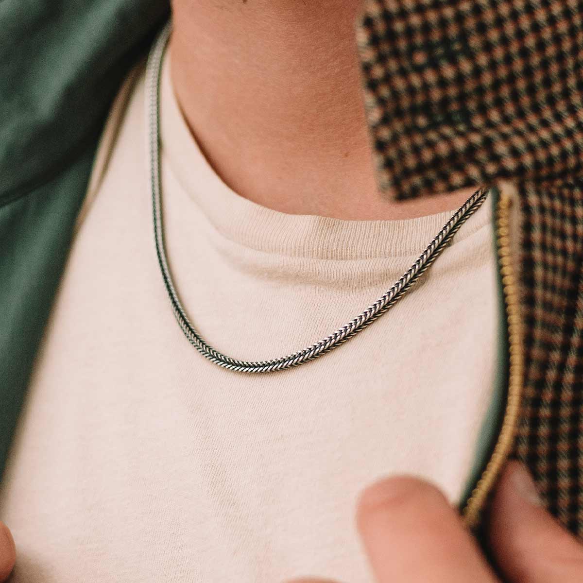 Anis - Sterling Silver Wheat Chain Necklace 3mm - Image 7