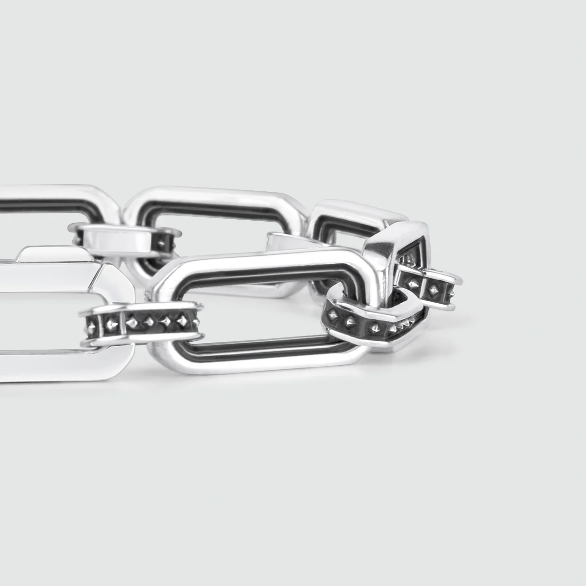 Aqwas - Sterling Silver Chain Link Bracelet 9.5mm - Image 3