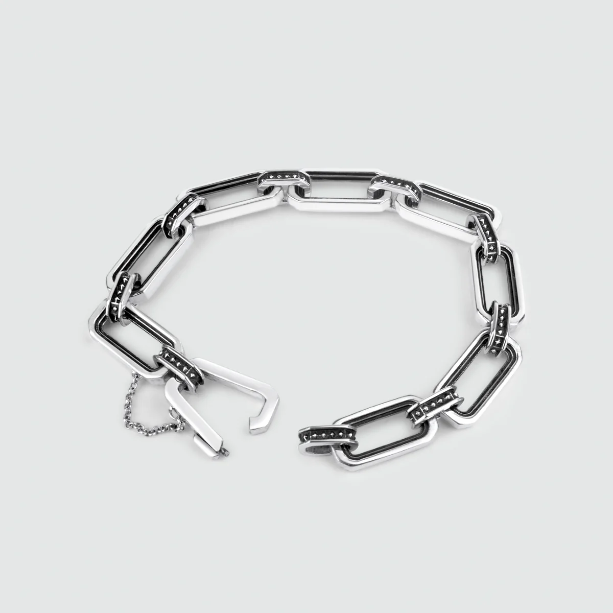 Aqwas - Sterling Silver Chain Link Bracelet 9.5mm - Image 5