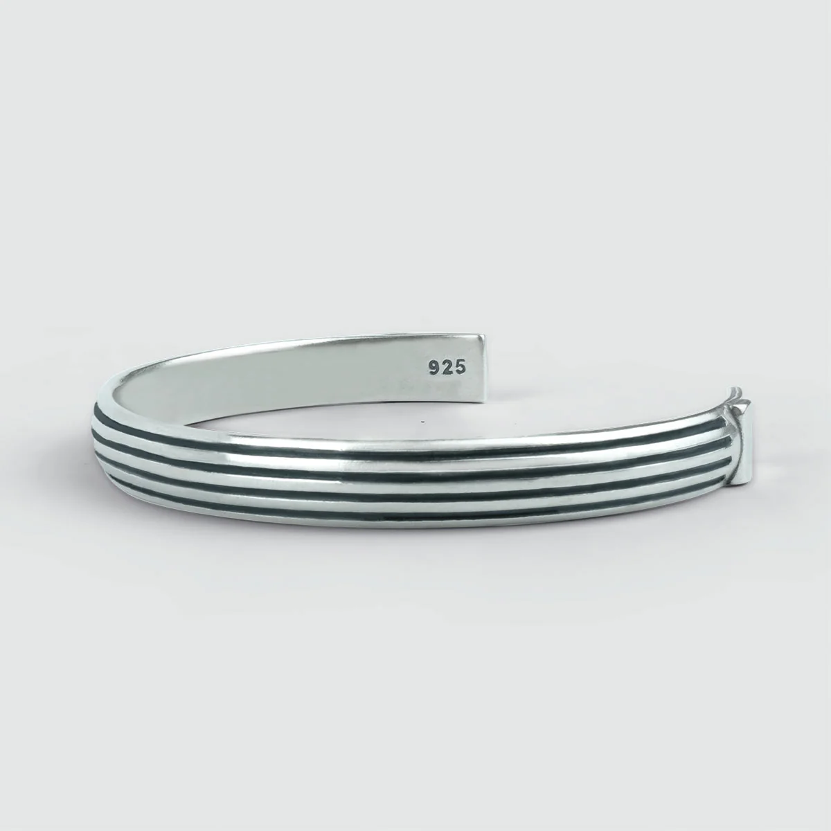 Arkan - Sterling Silver Bangle Bracelet 8mm - Image 12