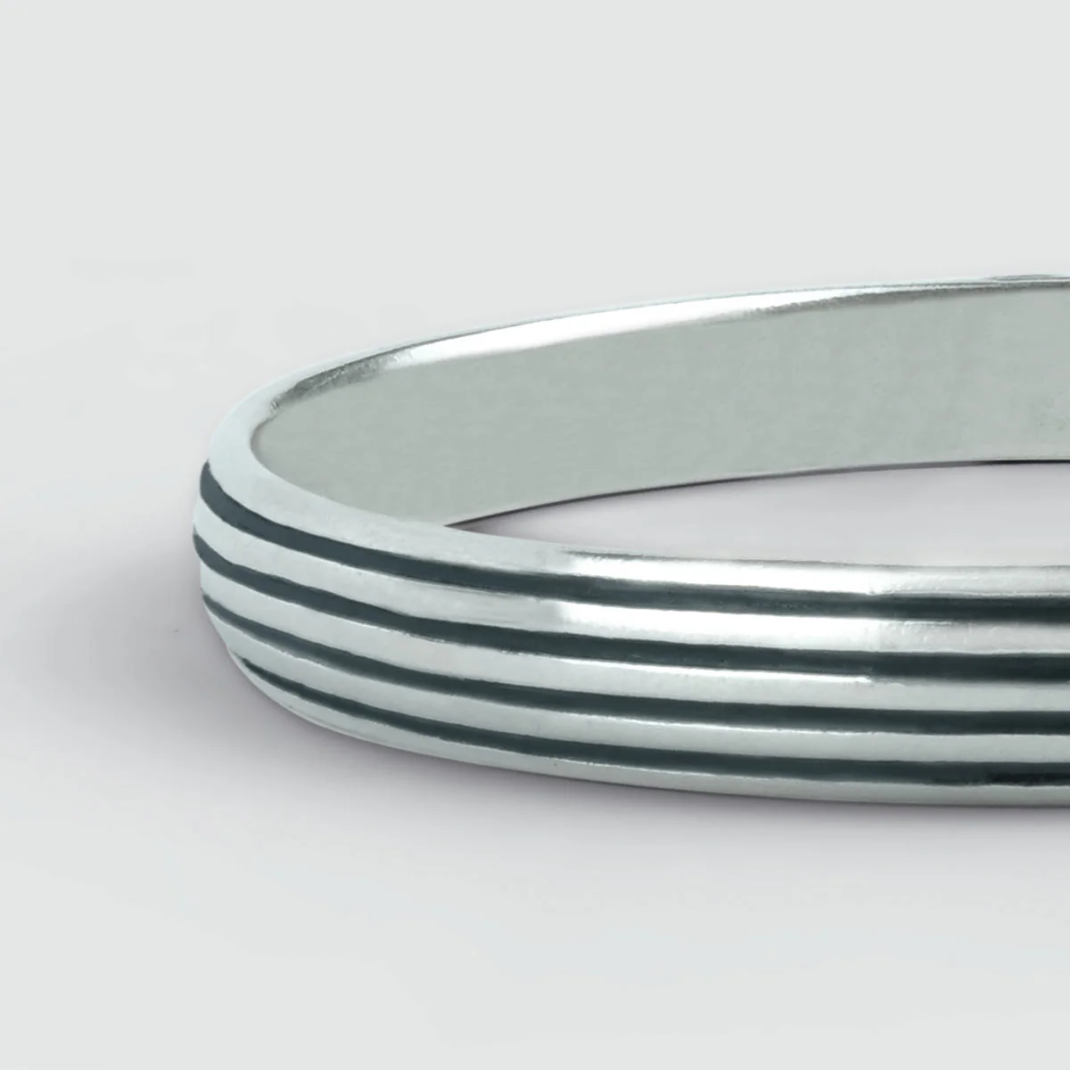 Arkan - Sterling Silver Bangle Bracelet 8mm - Image 9