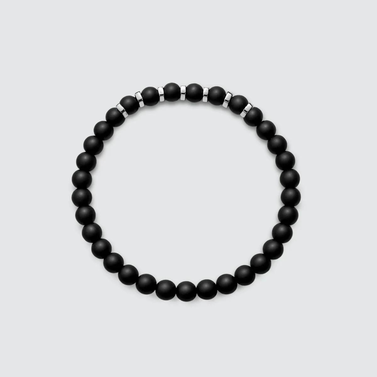 Aswad - Black Silver Accents Bracelet - Image 3