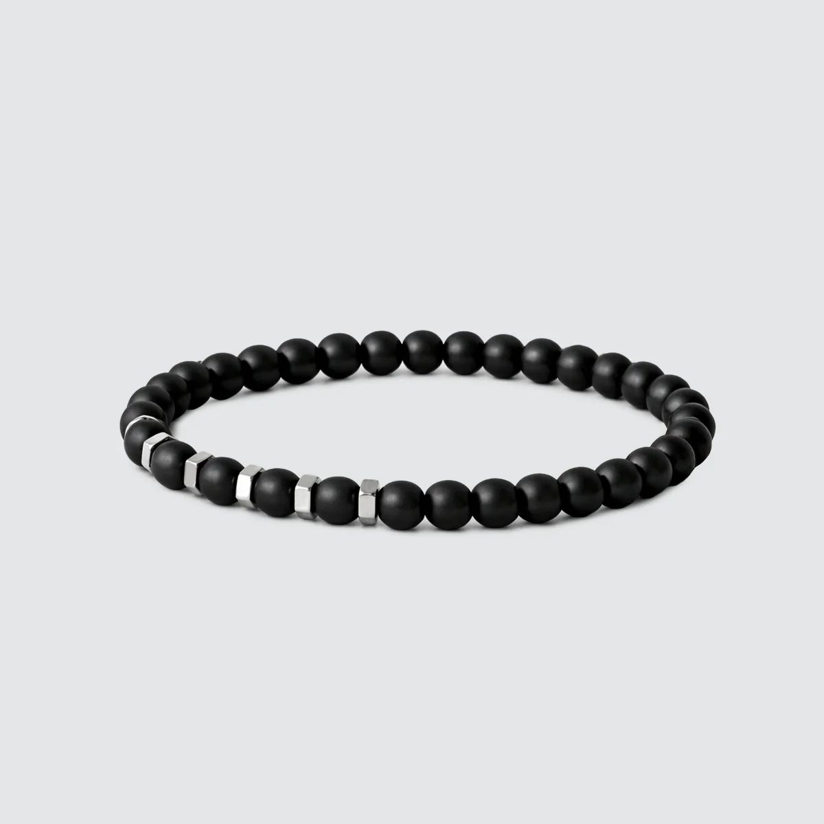 Aswad - Black Silver Accents Bracelet - Image 4