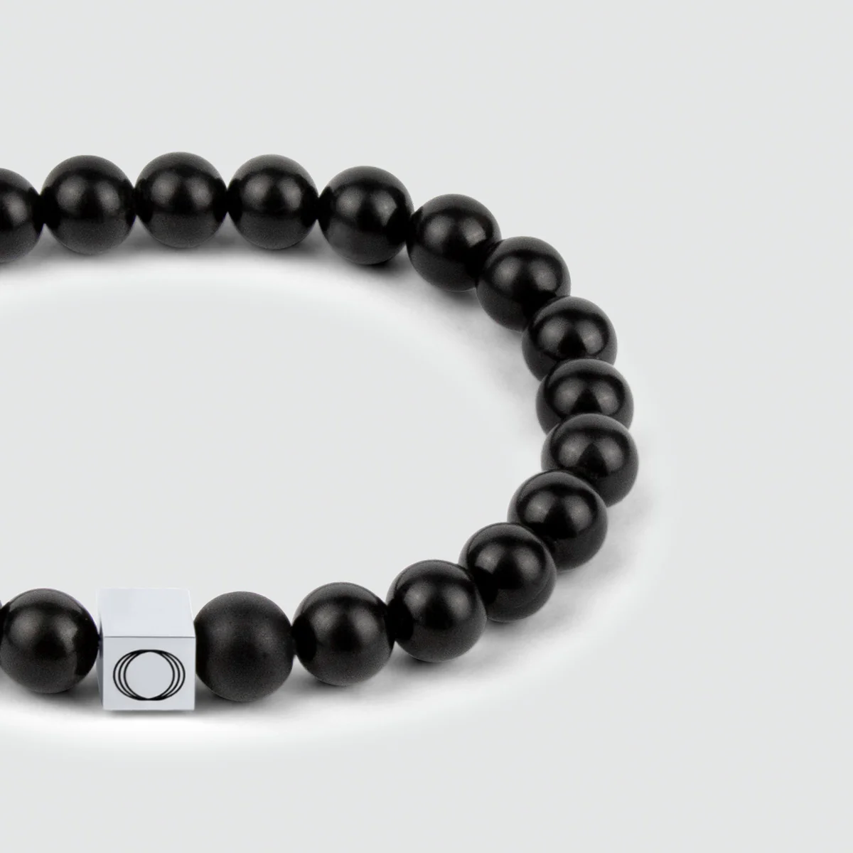 Aswad - Matt Black Beaded Bracelet 6mm - Image 7