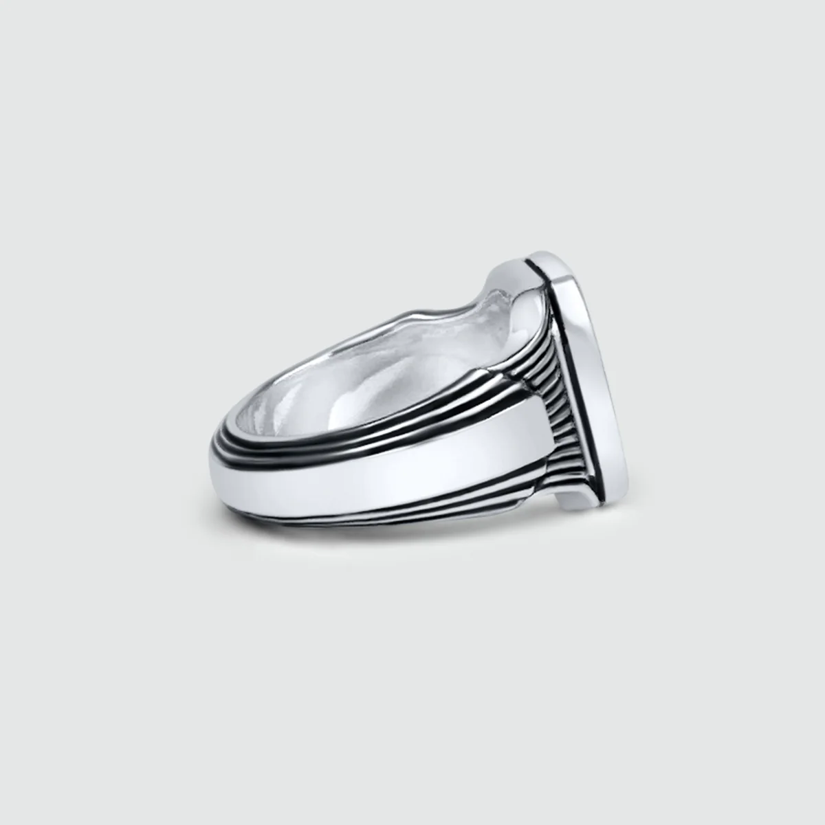 Bariq - Blue Pietersite Signet Ring 17mm - Image 10