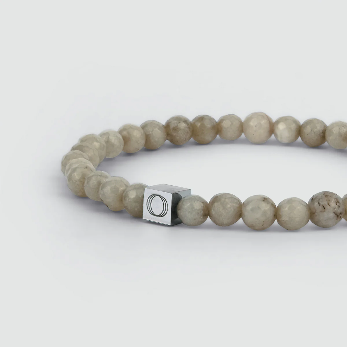 Albij - Beige Beaded Bracelet 6mm - Image 3
