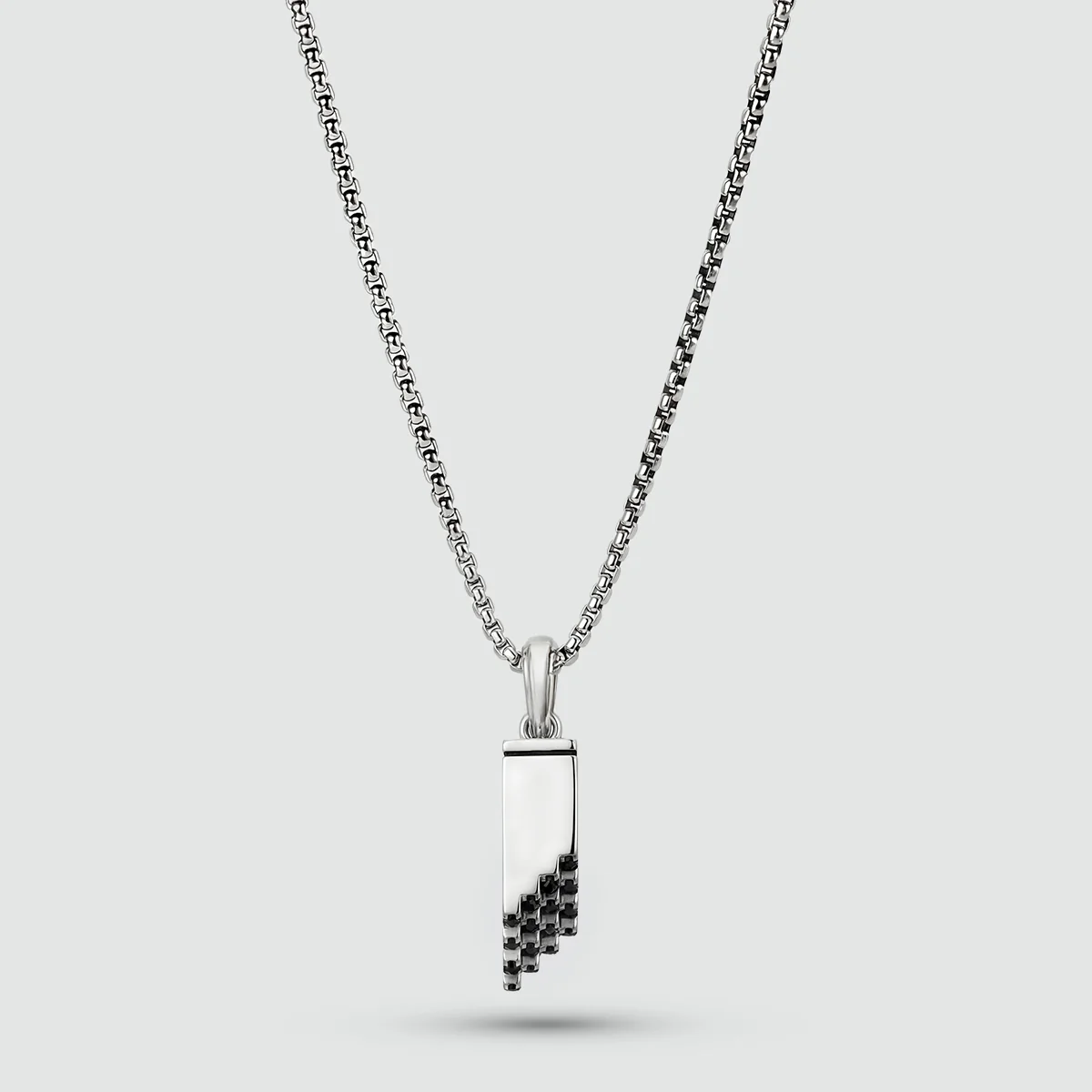 Muqarnas – Black Diamonds Silver Pendant - Image 11