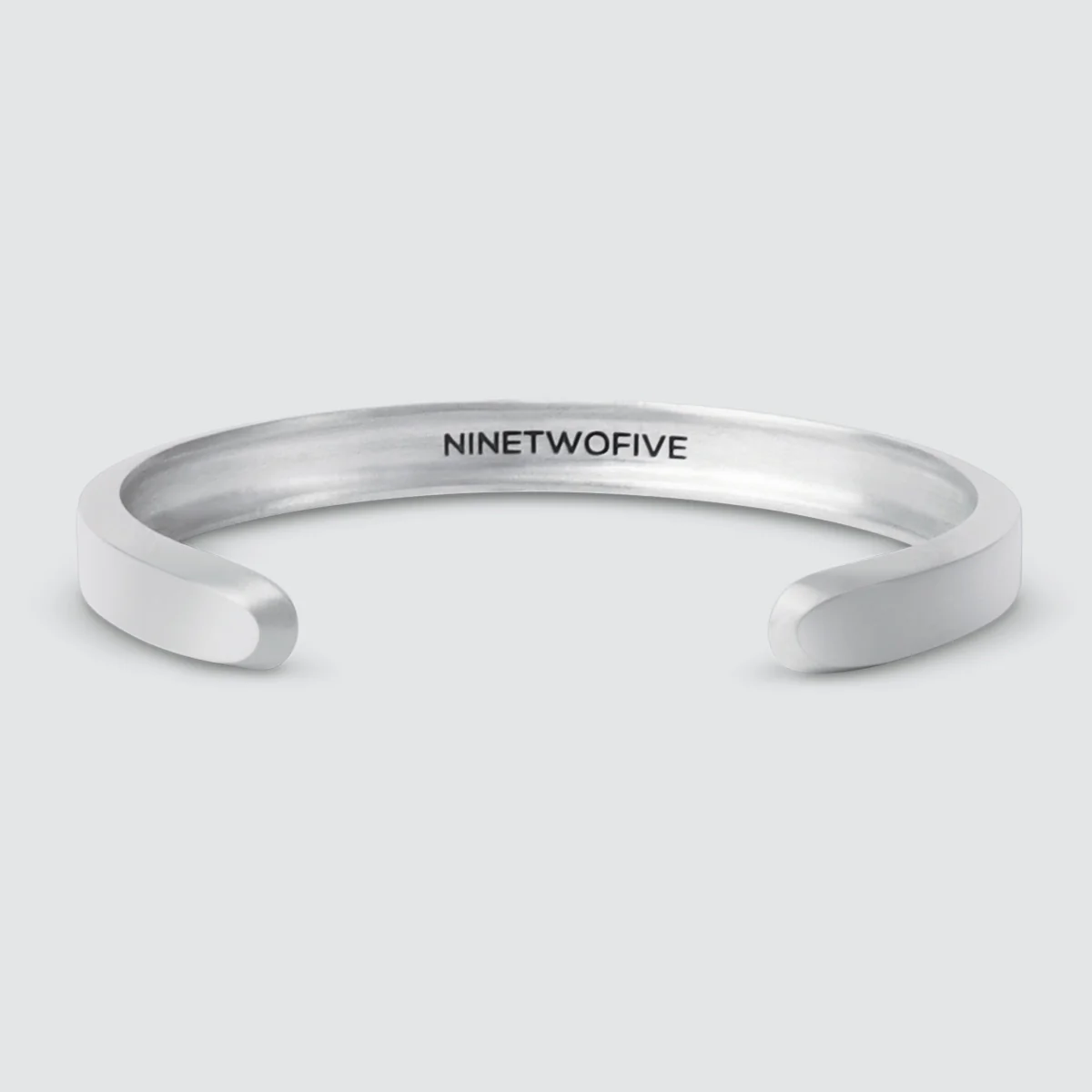 Boulos - Plain Sterling Silver Bangle Bracelet 8mm - Image 5