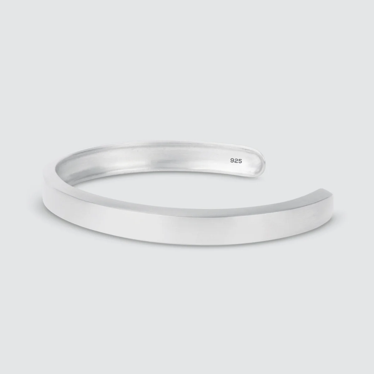 Boulos - Plain Sterling Silver Bangle Bracelet 8mm - Image 7
