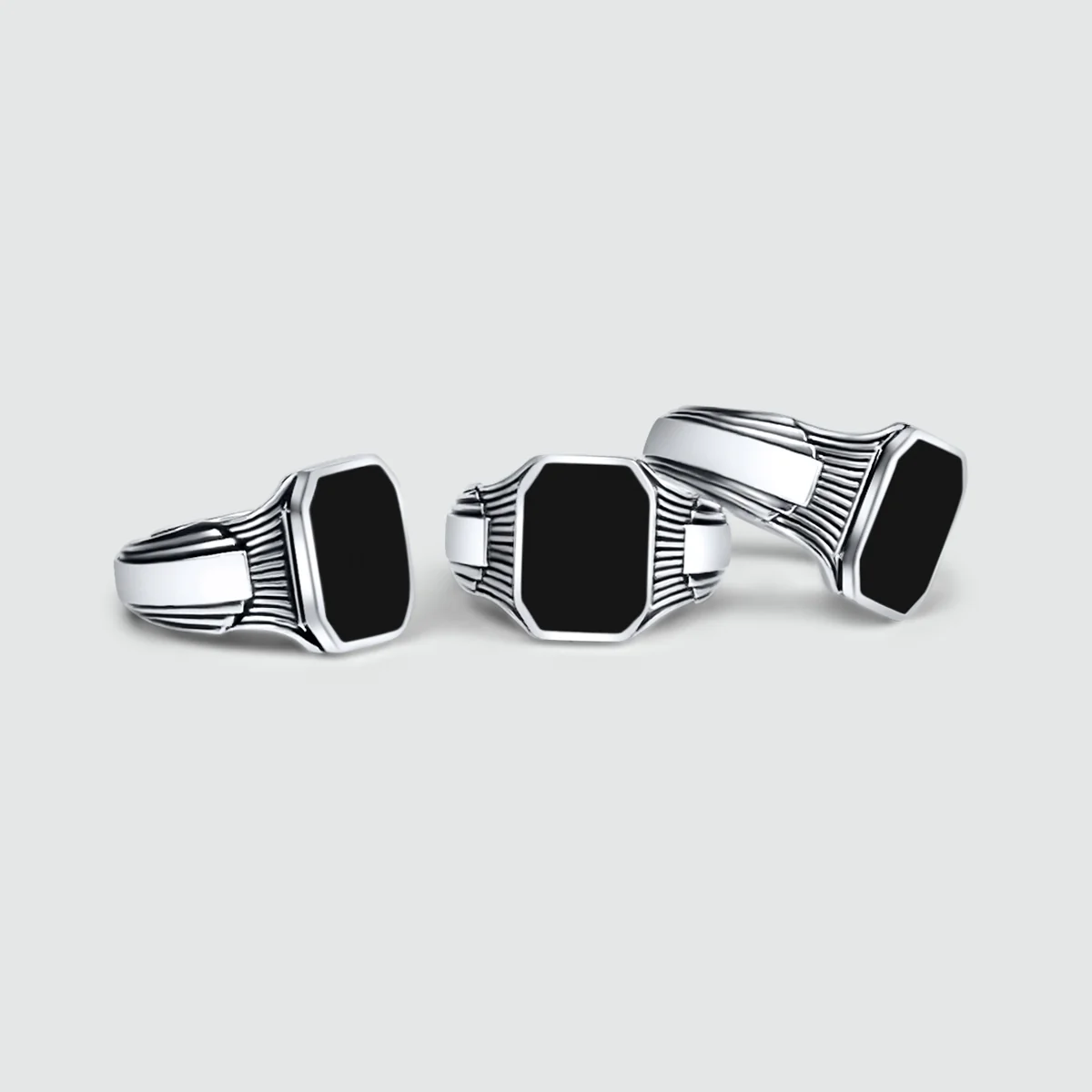 Buraq - Black Onyx Signet Ring 17mm - Image 10