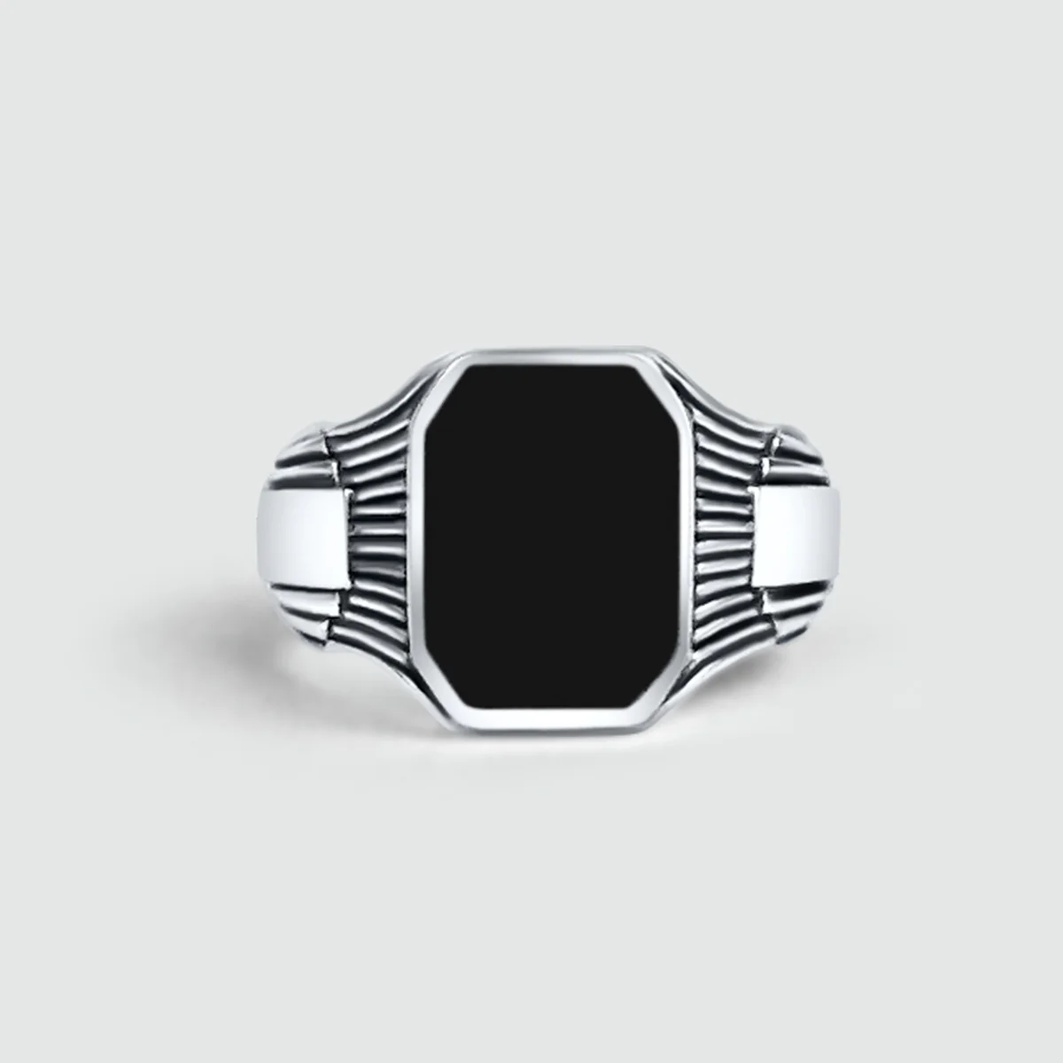 Buraq - Black Onyx Signet Ring 17mm - Image 7