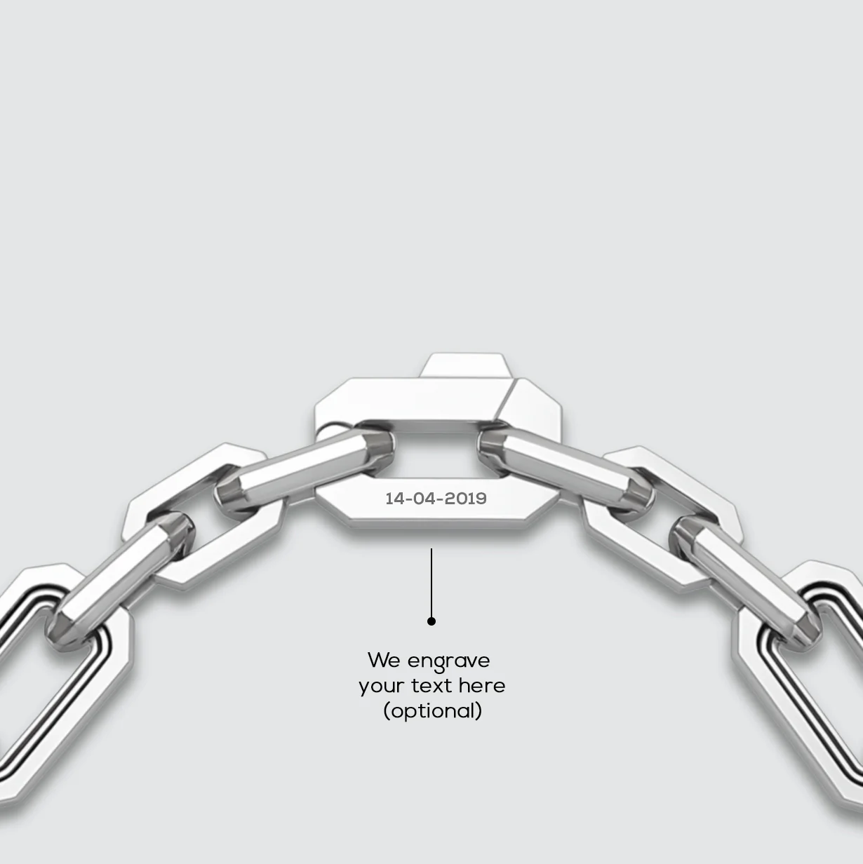 Aqdās - Roman Sterling Silver Chain Link Bracelet 8.5mm - Image 7