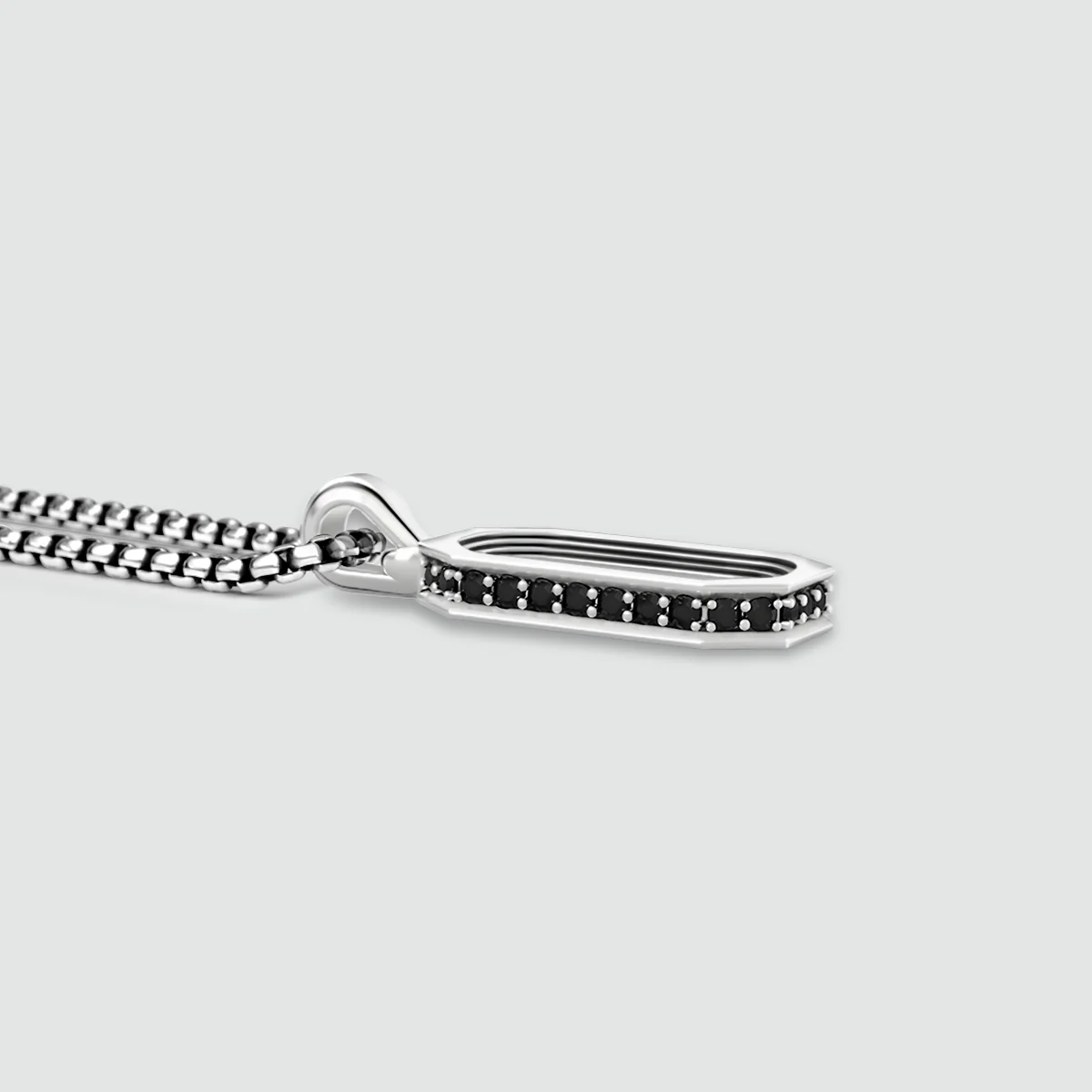 Durwās - Arch Pendant Silver with Black Diamonds - Image 9