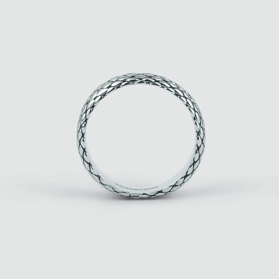 Ferran - Oxidised Sterling Silver Ring 6mm - Image 3