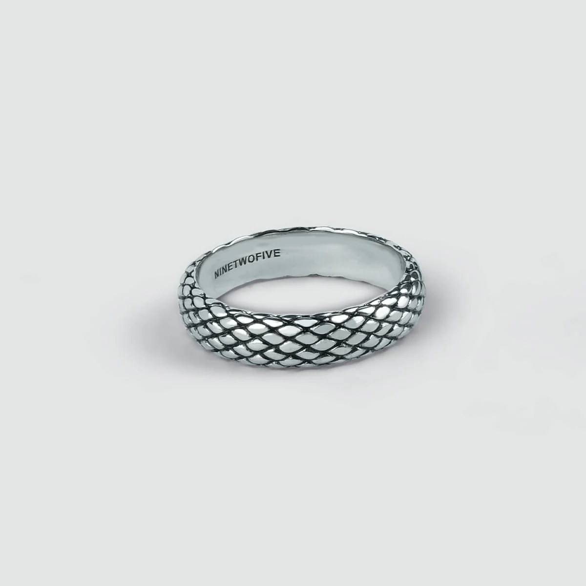 Ferran - Oxidised Sterling Silver Ring 6mm - Image 5