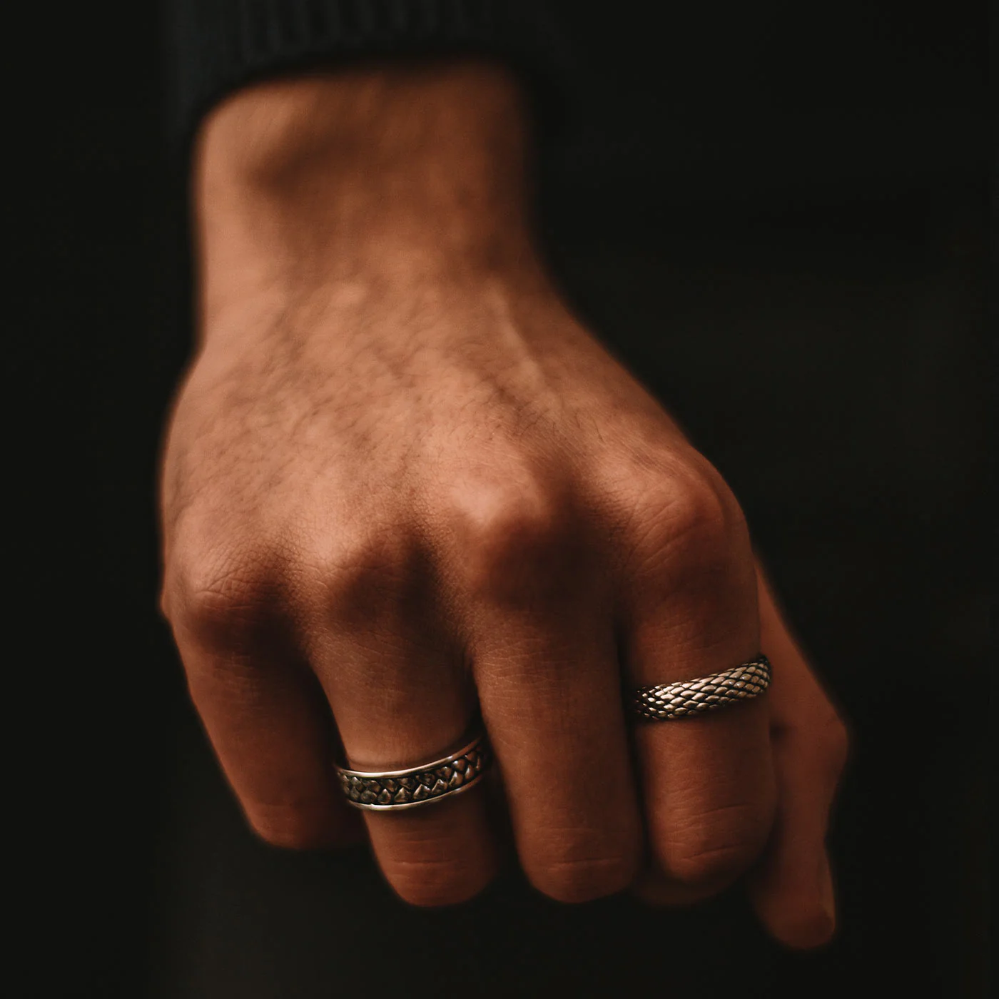 Ferran - Oxidised Sterling Silver Ring 6mm - Image 7