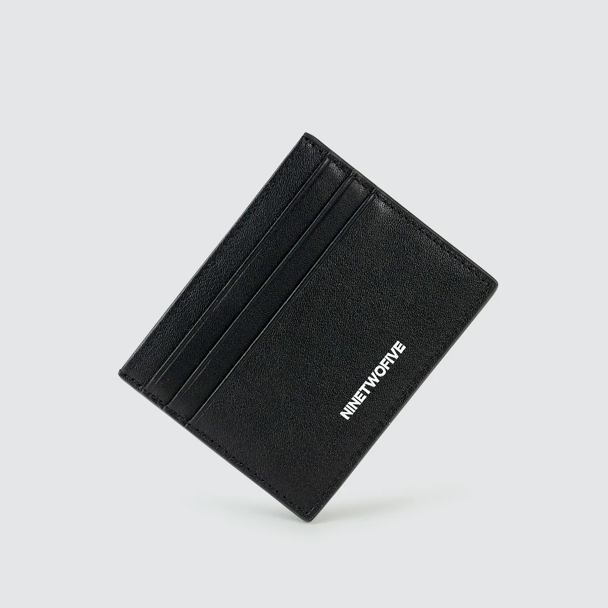 Genuine Black Leather Minimalist Wallet - Image 3