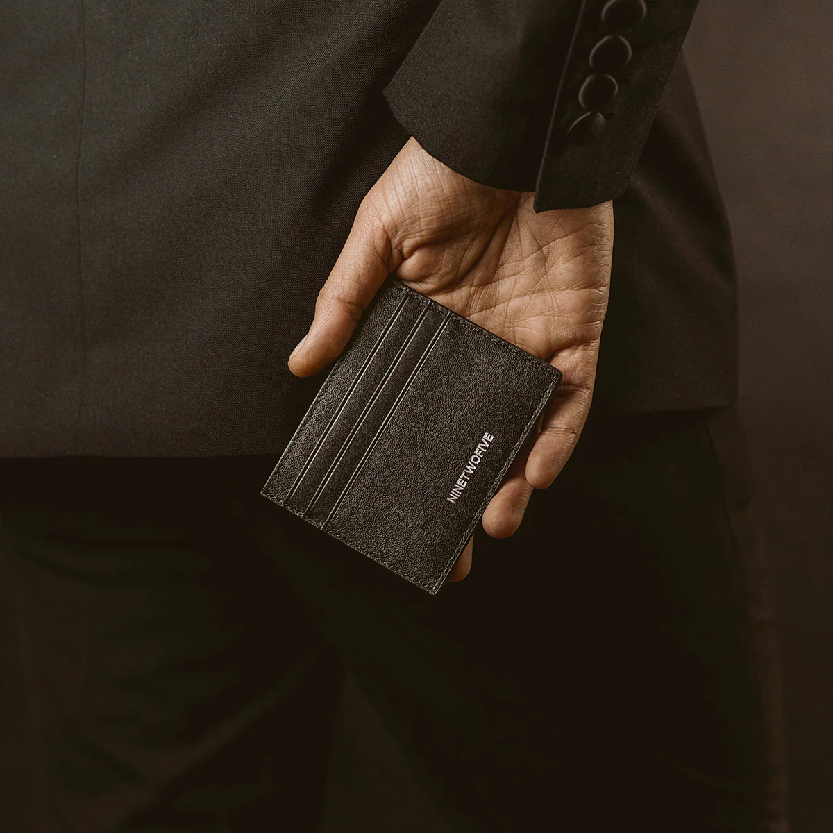 Genuine Black Leather Minimalist Wallet - Image 4