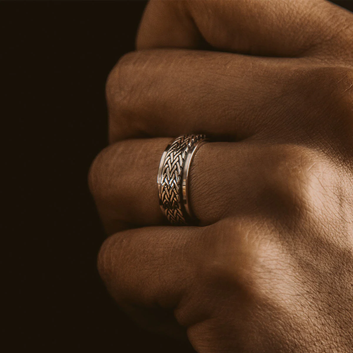 Hani - Sterling Silver Spinner Ring 7mm - Image 2
