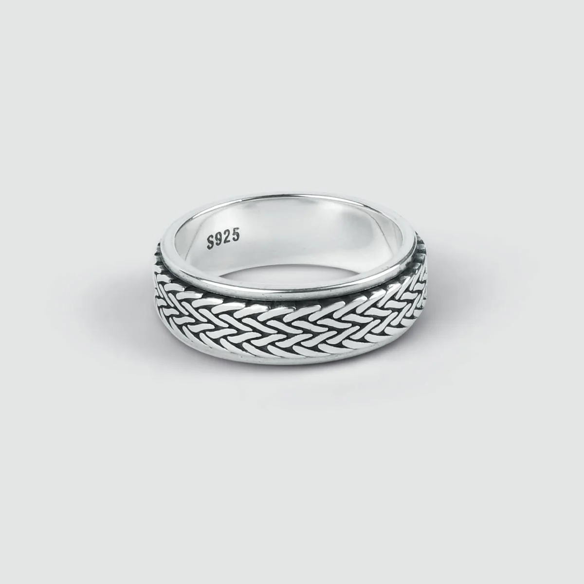 Hani - Sterling Silver Spinner Ring 7mm - Image 5
