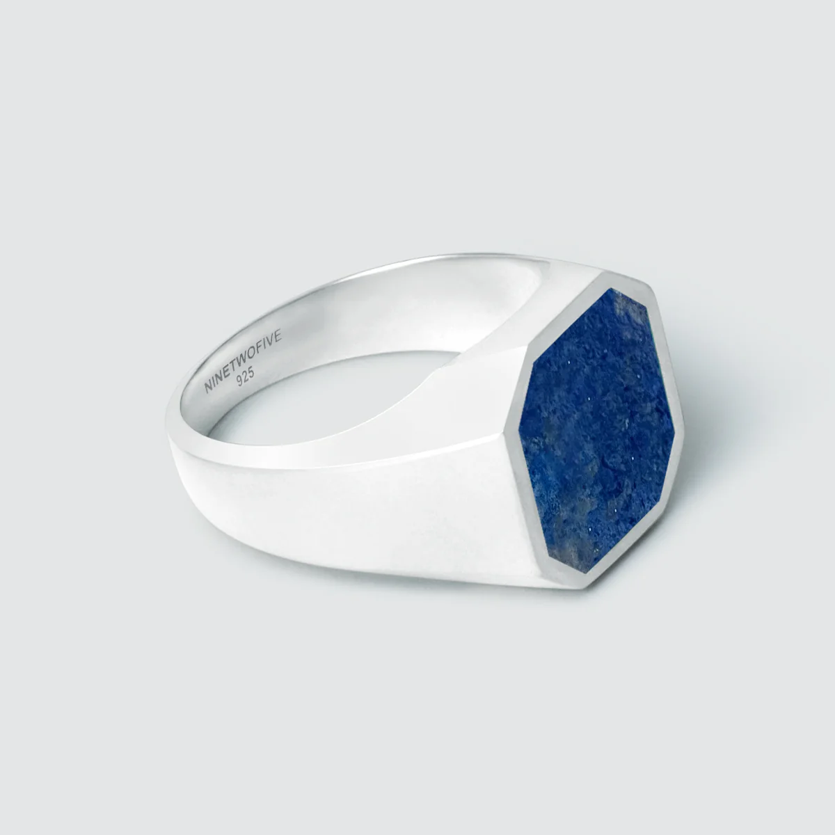 Kadar - Blue Lapis Lazuli Stone Signet Ring 13mm - Image 5
