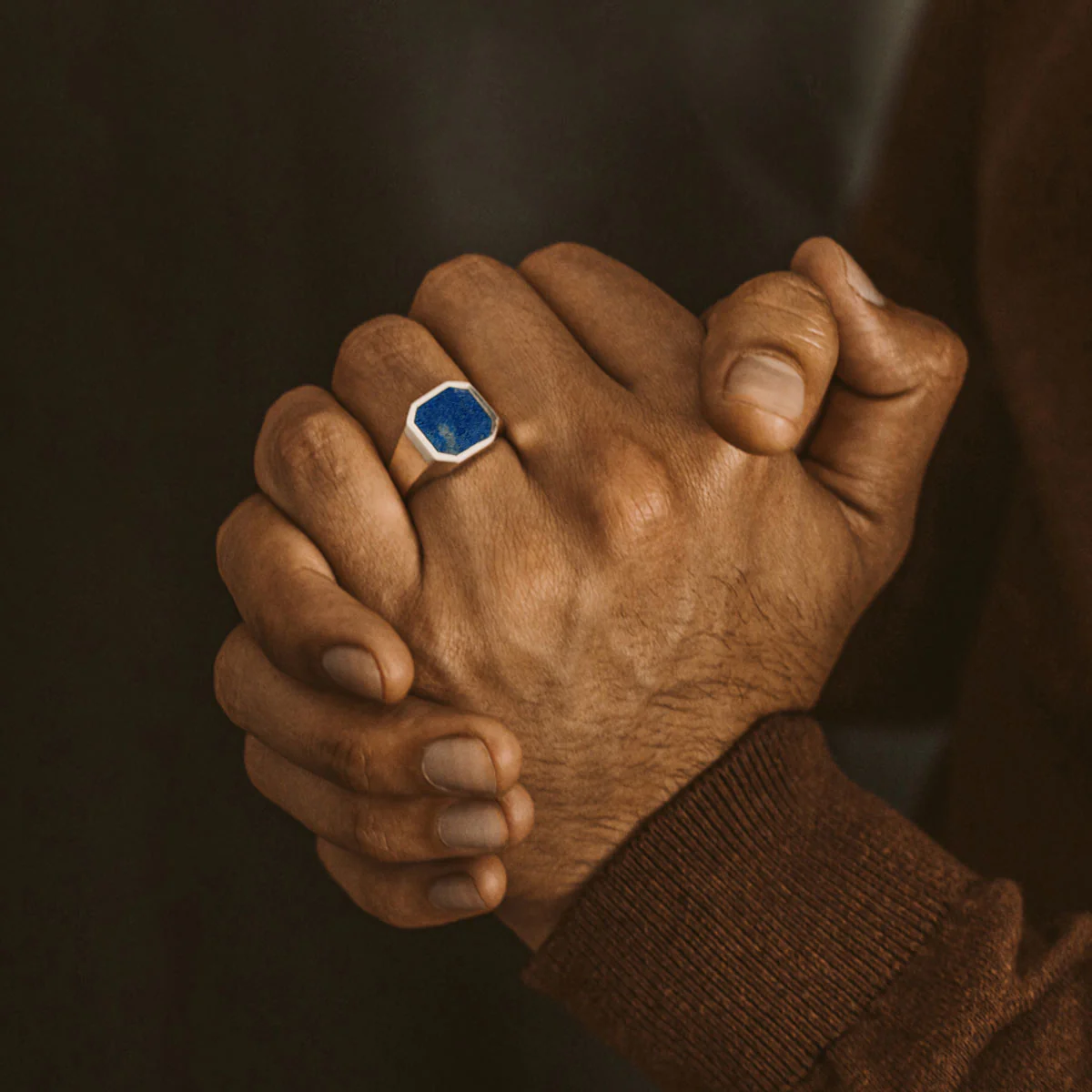 Kadar - Blue Lapis Lazuli Stone Signet Ring 13mm - Image 6