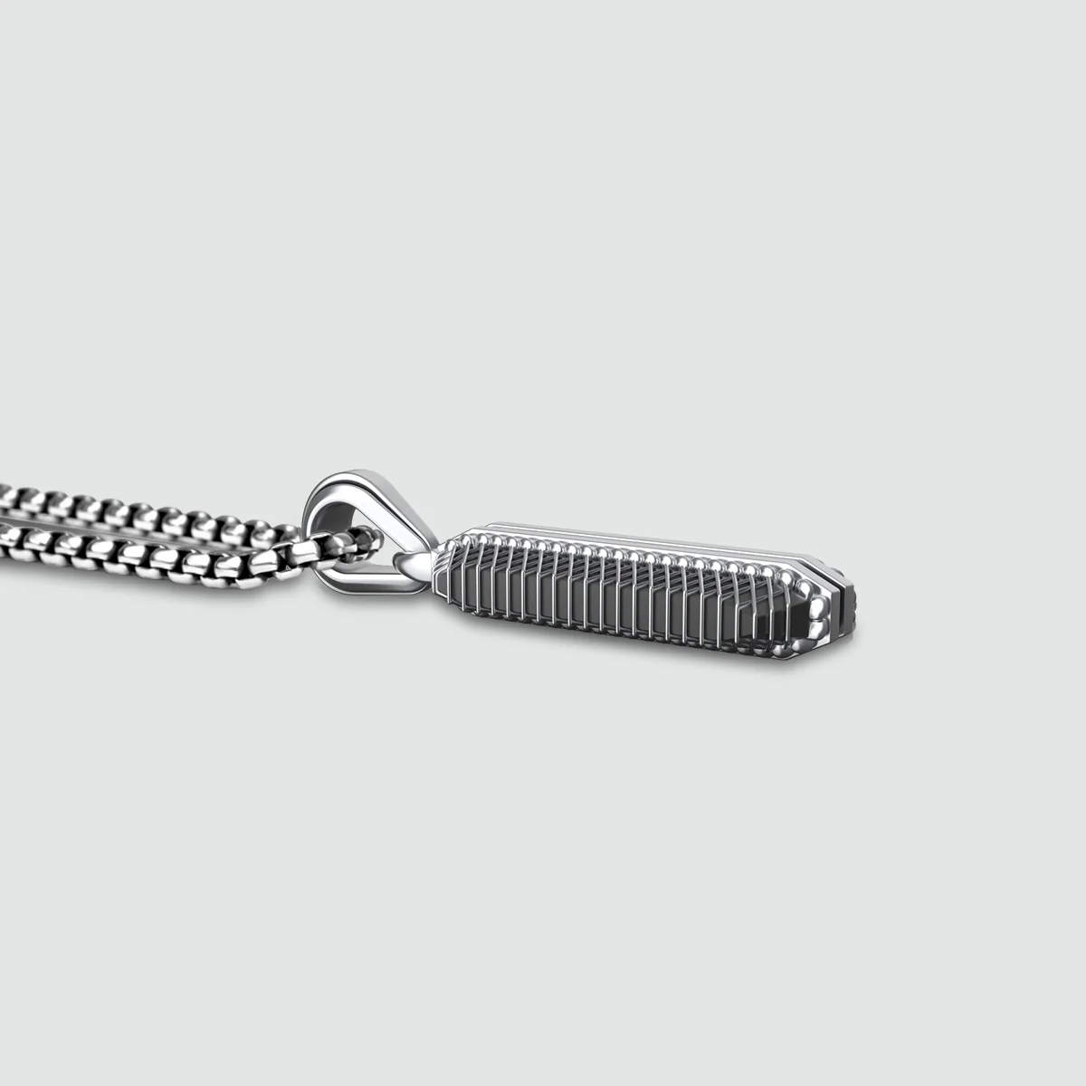 Kaliq - Oxidised Sterling Silver Pendant 13mm - Image 9
