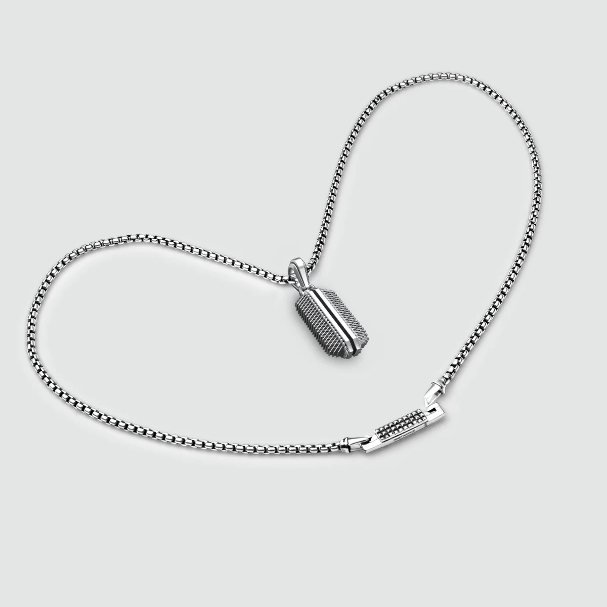 Kaliq - Oxidised Sterling Silver Pendant 13mm - Image 10