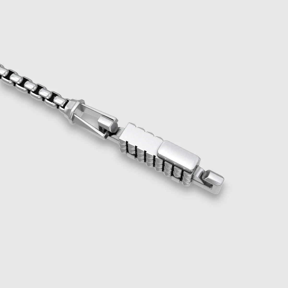 Kamal - Sterling Silver Box Chain Bracelet – 3mm - Image 3