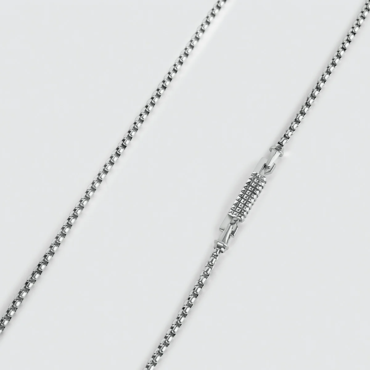 Kamal - Sterling Silver Venetian Box Chain Necklace 3mm - Image 10