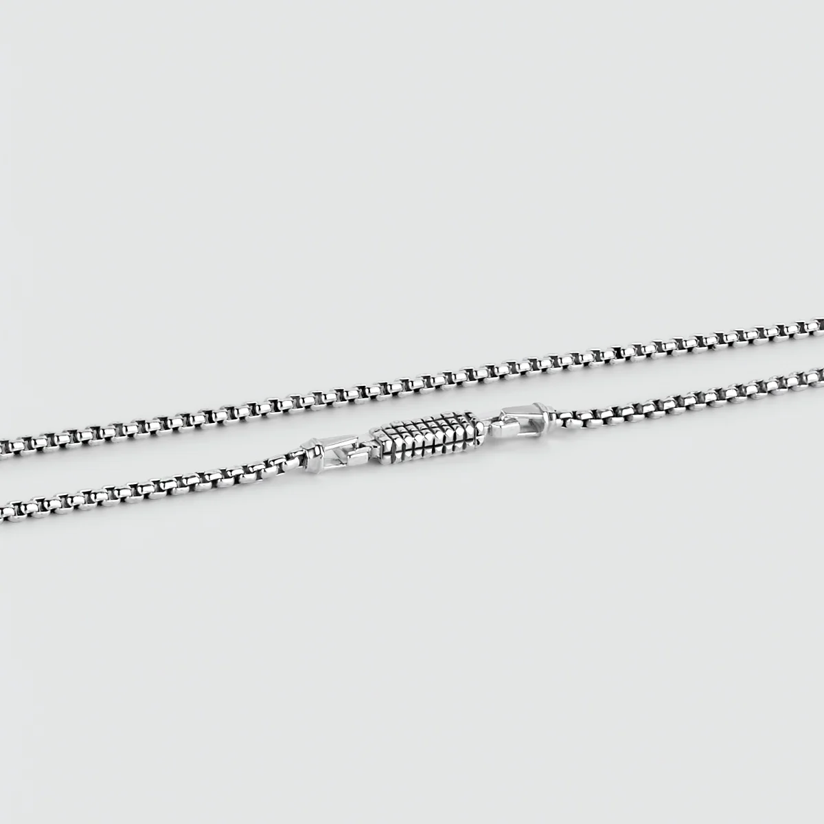 Kamal - Sterling Silver Venetian Box Chain Necklace 3mm - Image 11