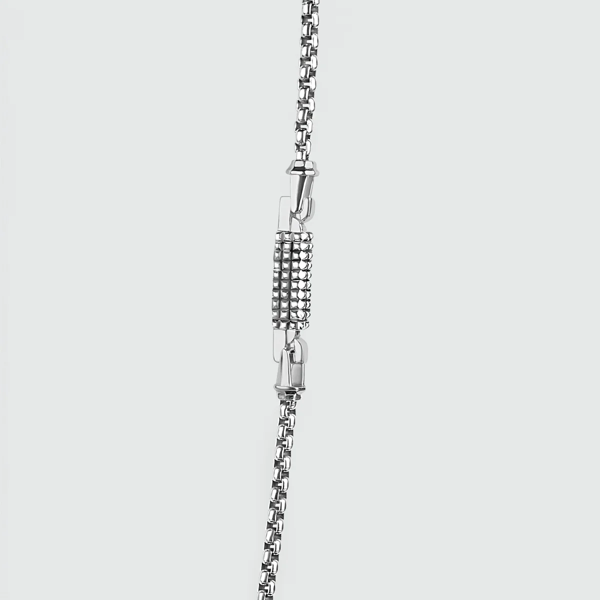 Kamal - Sterling Silver Venetian Box Chain Necklace 3mm - Image 3