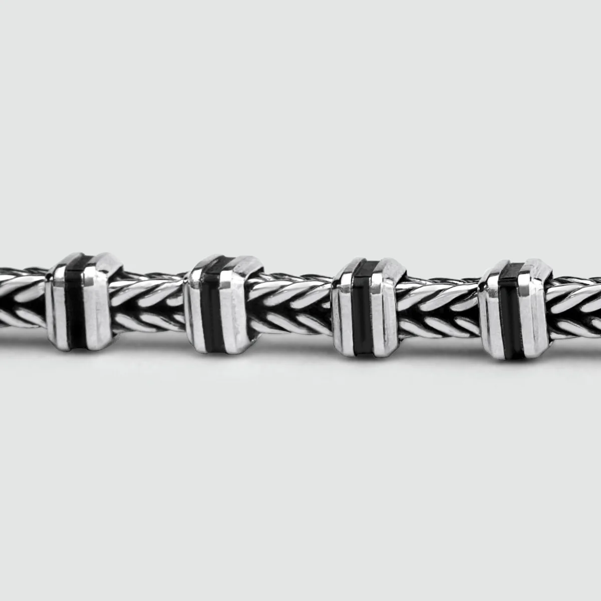 Khaled - Sterling Silver Brutalist Bracelet 6.5mm - Image 11