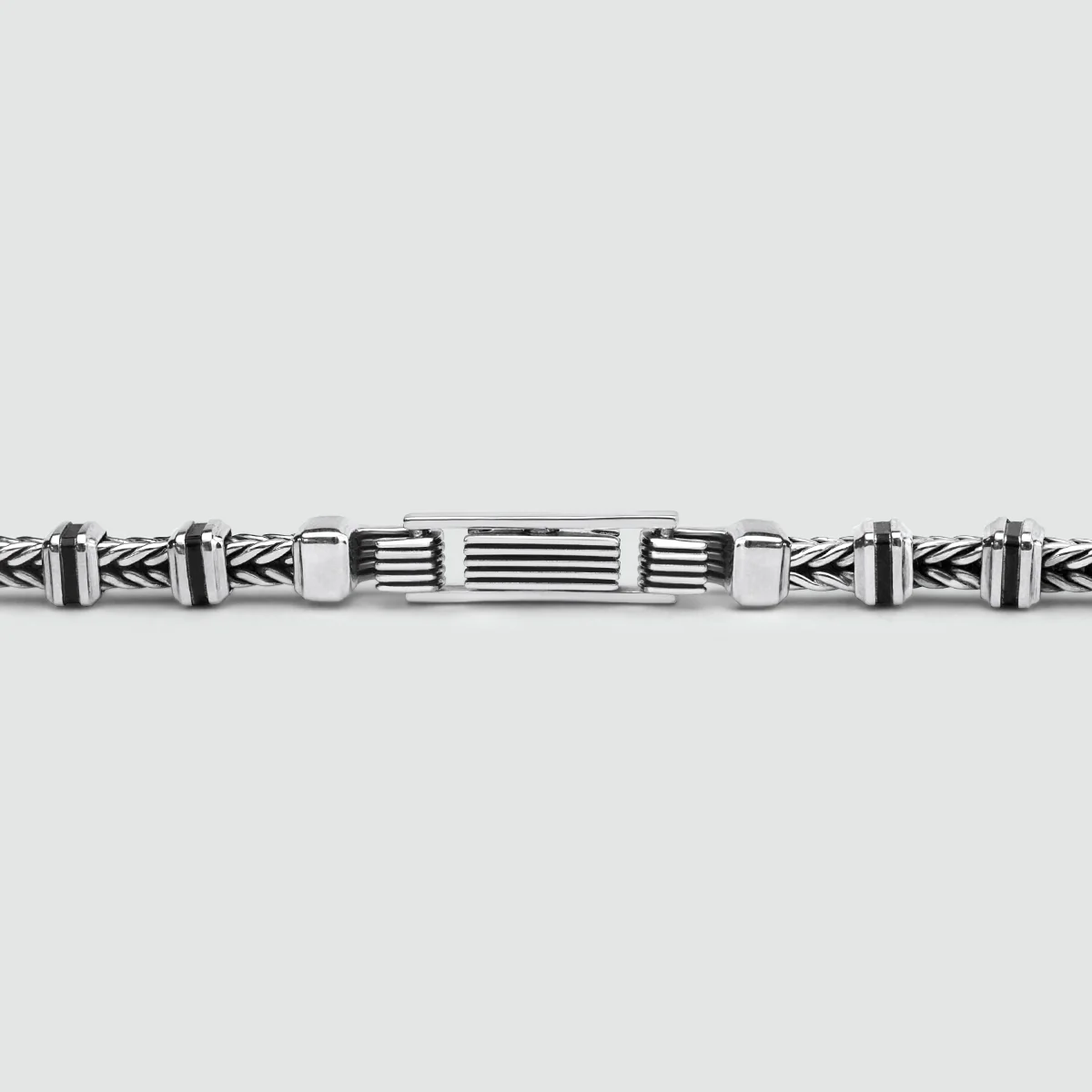 Khaled - Sterling Silver Brutalist Bracelet 6.5mm - Image 7