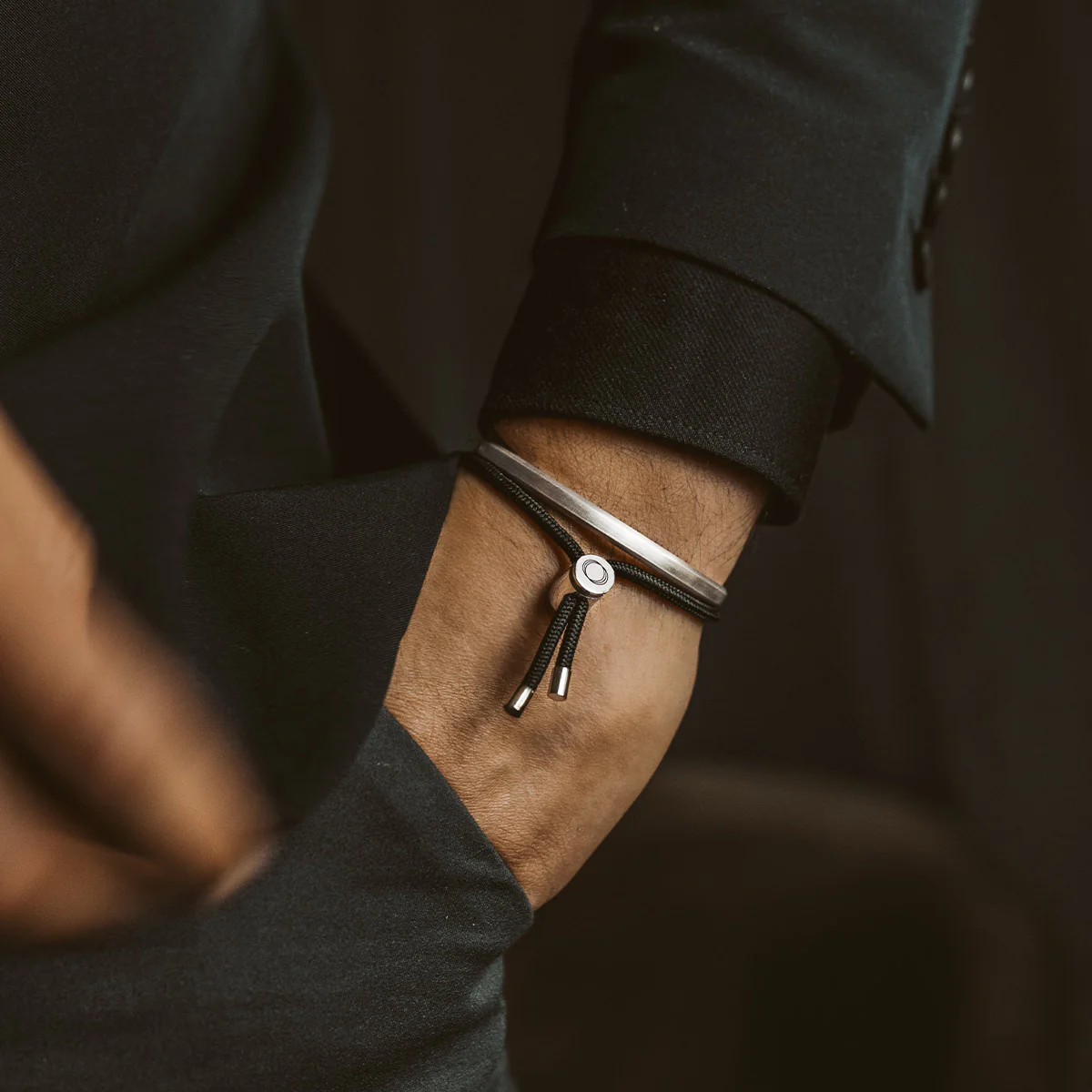 Aswad - Black Rope Bracelet - Image 2