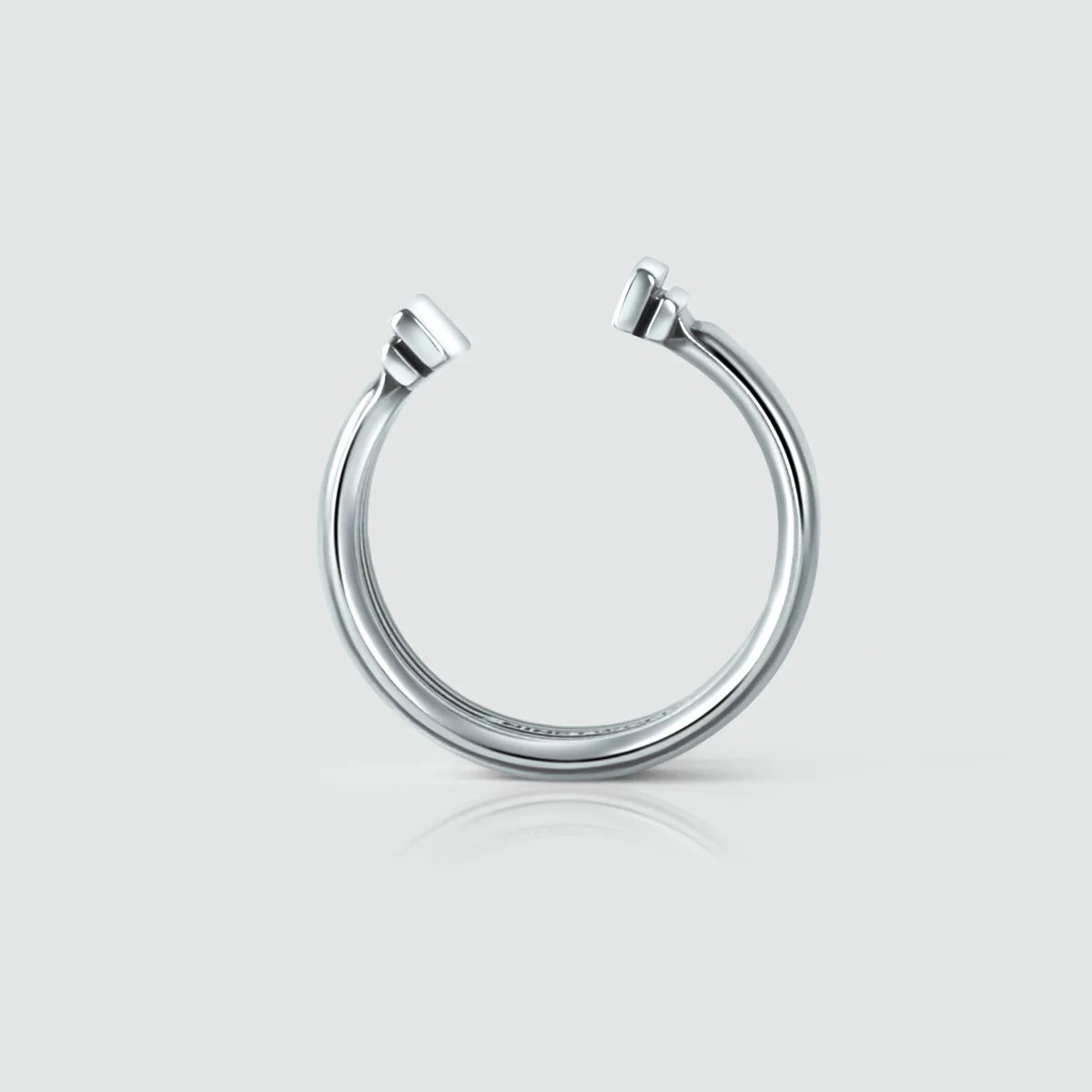 Mateen - Oxidised Sterling Silver Bangle Ring 10mm - Image 7