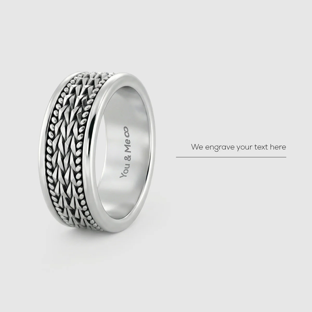 Hidan - Sterling Silver Spinner Ring 9mm - Image 7