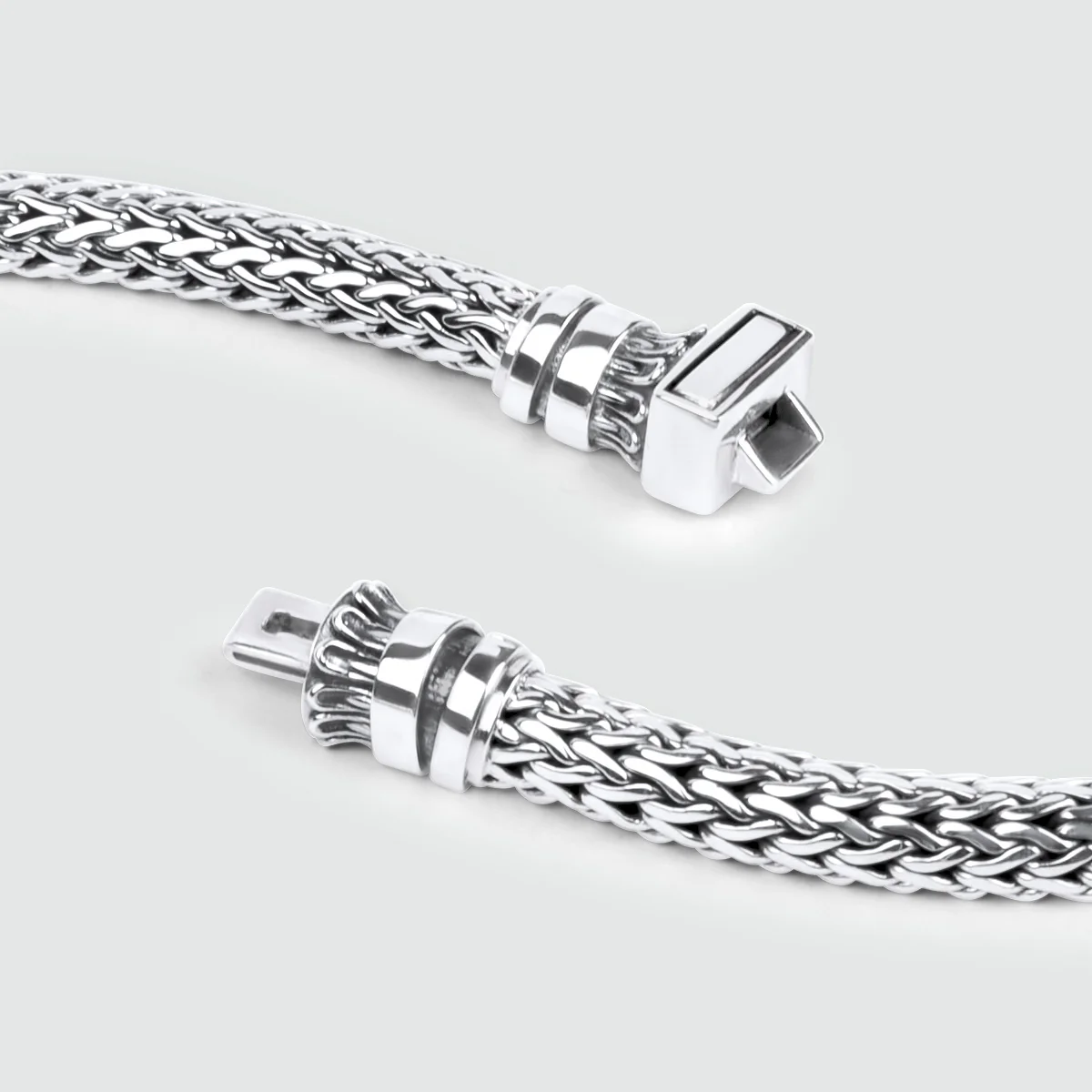 Mirza - Sterling Silver Braided Bracelet 7mm - Image 11