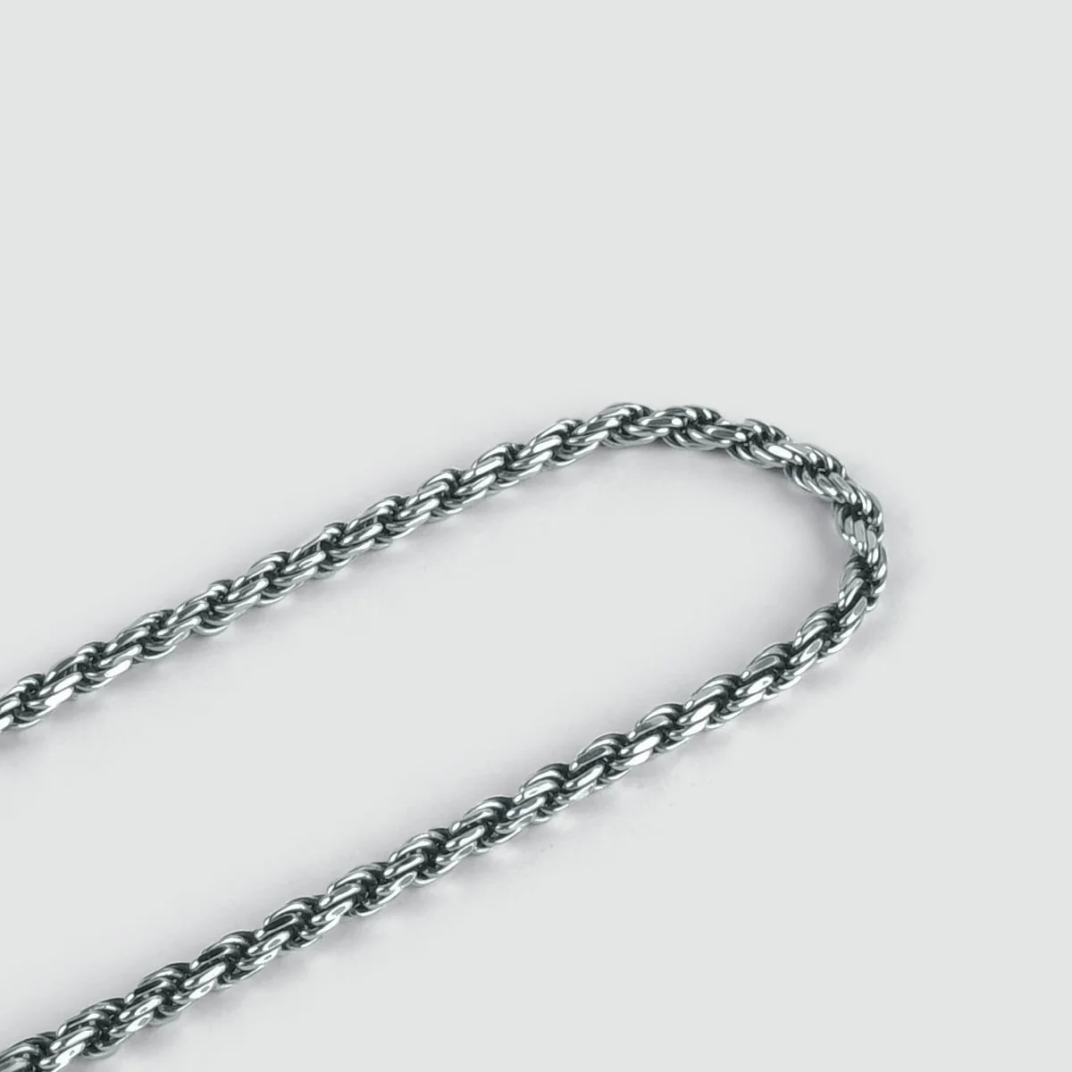 Munir - Sterling Silver Rope Chain Necklace 3mm - Image 3