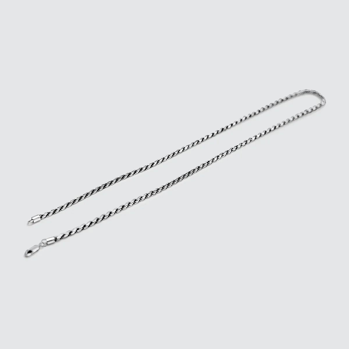 Munir - Sterling Silver Rope Chain Necklace 3mm - Image 5