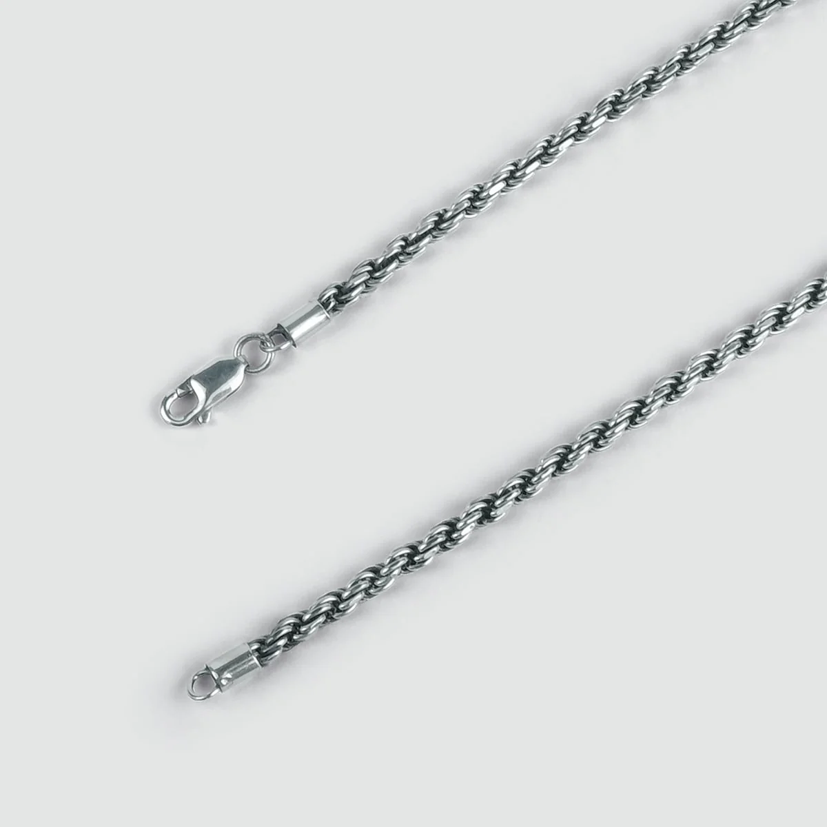 Munir - Sterling Silver Rope Chain Necklace 3mm - Image 7