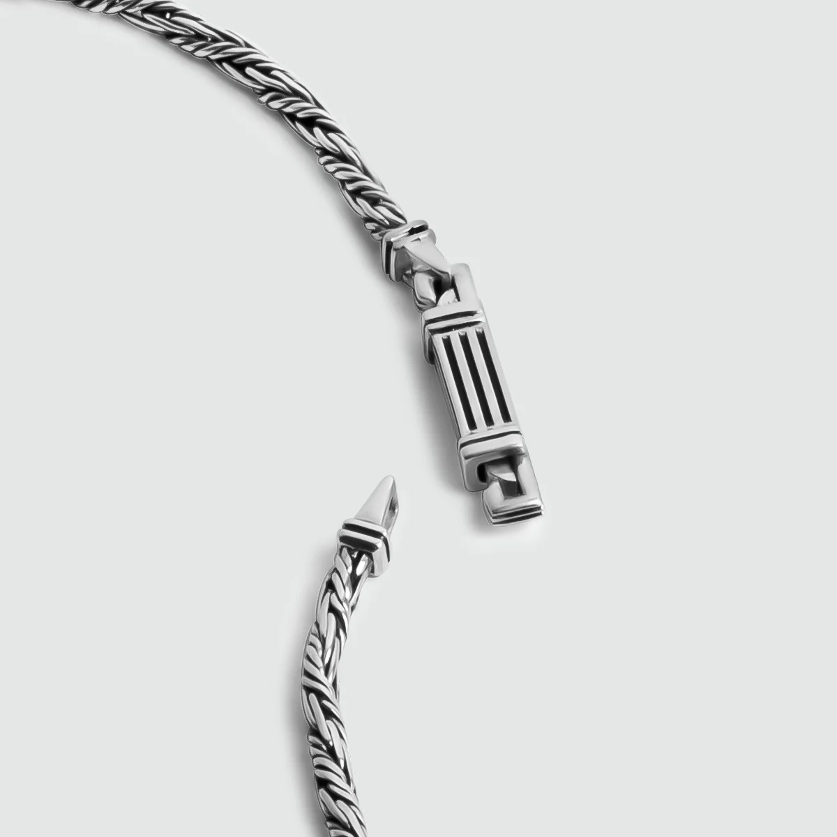 Nadir - Twisted Sterling Silver Rope Chain Necklace 3mm - Image 3