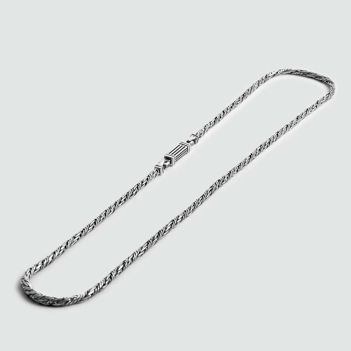 Nadir - Twisted Sterling Silver Rope Chain Necklace 3mm - Image 7