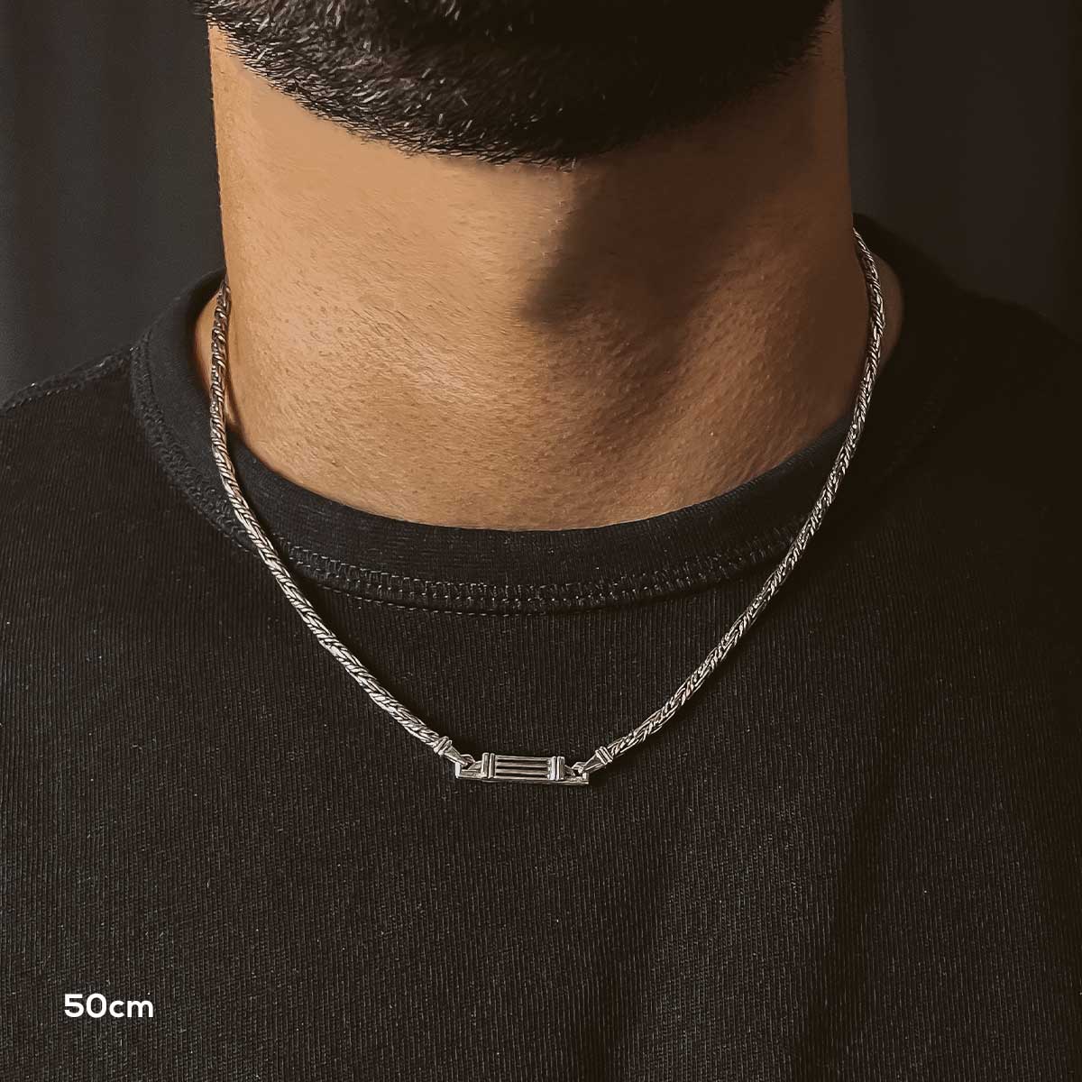 Nadir - Twisted Sterling Silver Rope Chain Necklace 3mm - Image 8