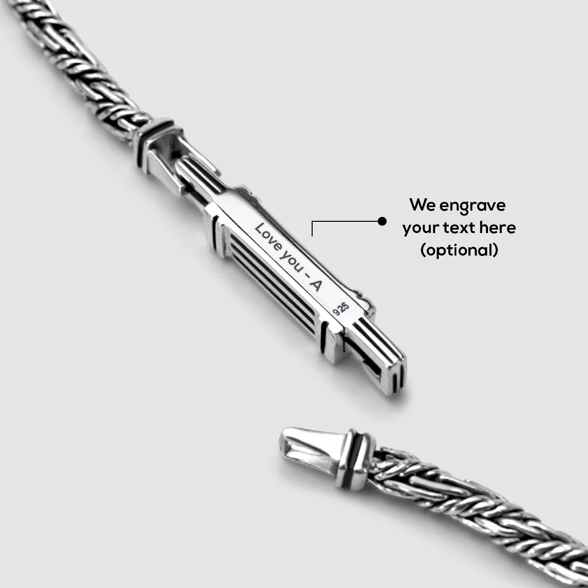Nadir - Twisted Sterling Silver Rope Chain Necklace 3mm - Image 9