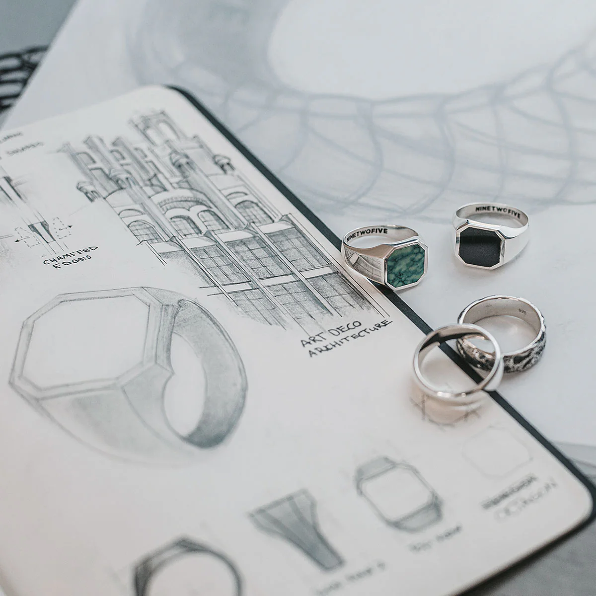 Naim - Black Onyx Signet Ring 13mm - Image 7
