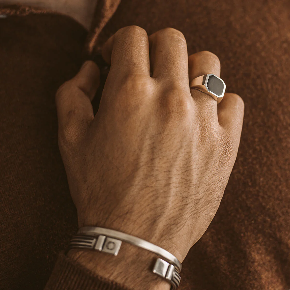 Naim - Black Onyx Signet Ring 13mm - Image 8